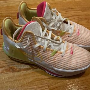 Nike LeBron Witness 6 Pink and Yellow size 13